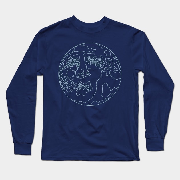 face in the moon Long Sleeve T-Shirt by somatosis